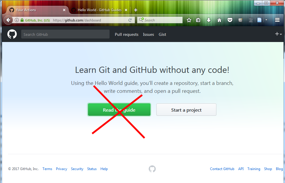 First page you'll see in GitHub